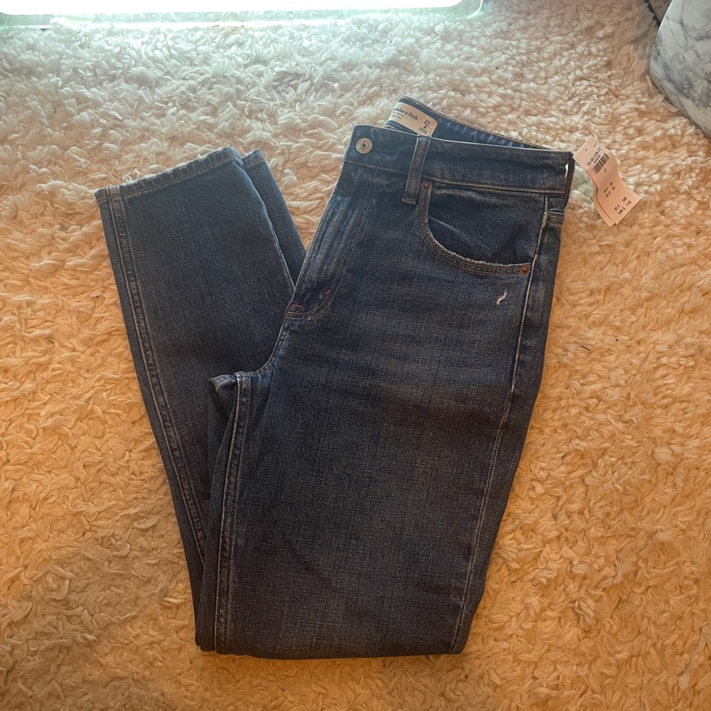 Abercrombie & Fitch Indigo Skinny High Rise Jeans